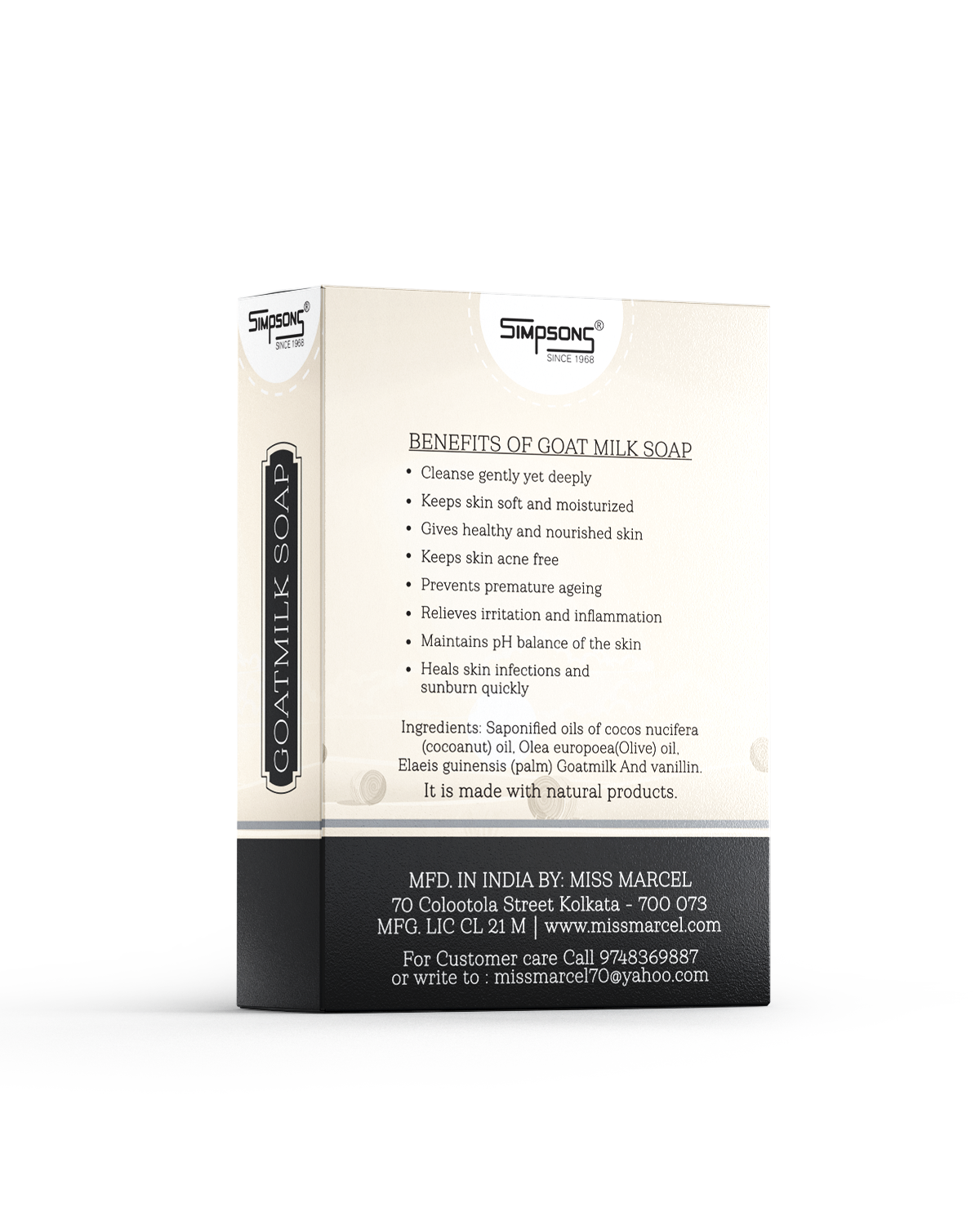 Simpsons Pure Goatmilk Handmade Soap