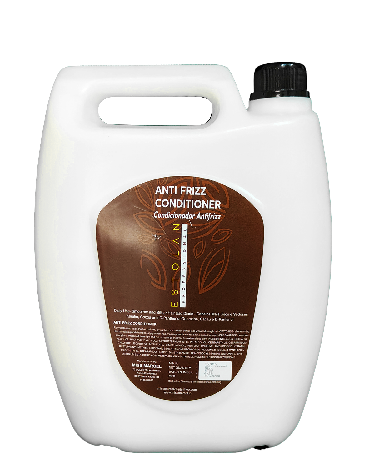 Estolan Anti-frizz Conditioner for Super Shiny, frizz free hair 5lt