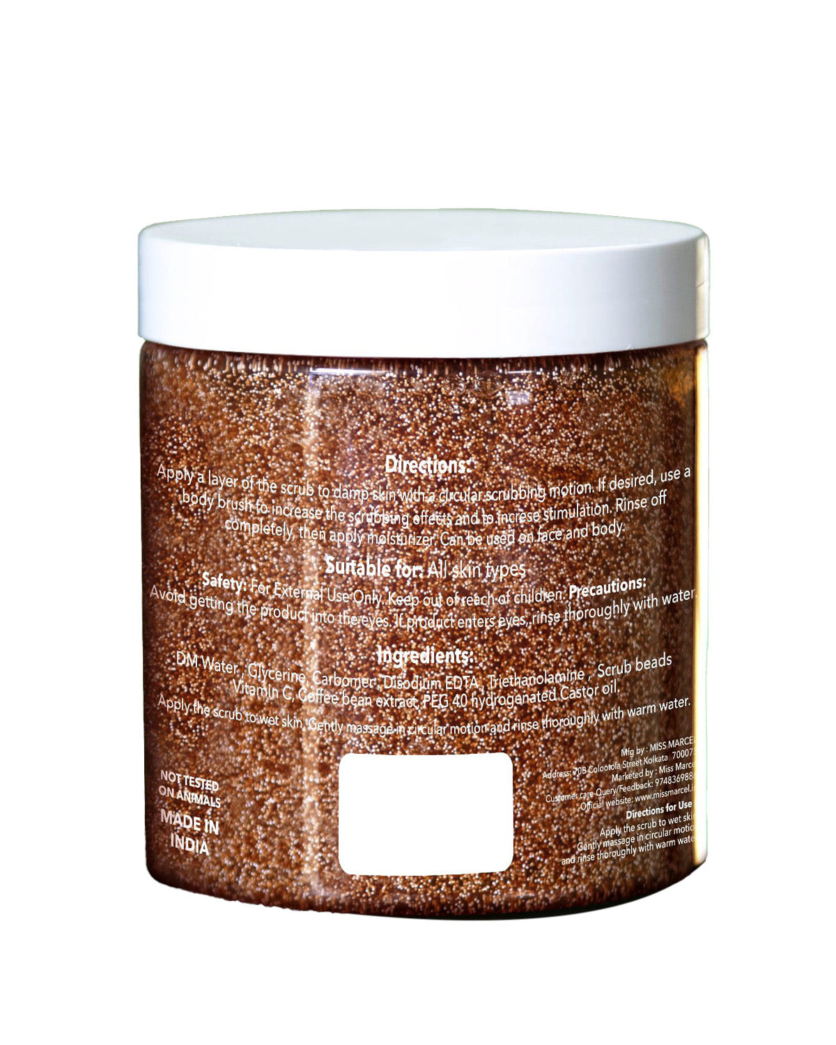 Elsa Coffee gel Body Scrub with pure coffee extract for remove dead skin cells and Detox 500g