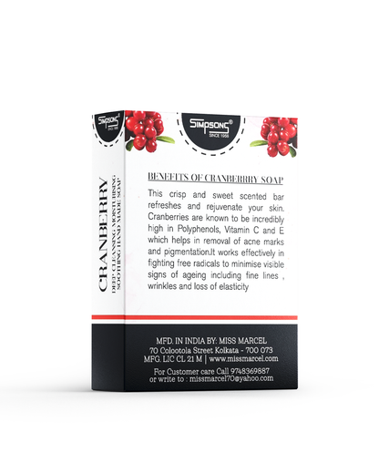 Simpsons Cranberry Handmade Soap