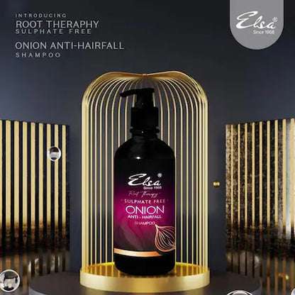 Elsa Anti hair fall ONION SHAMPOO with pure fermented onion - Sulphate free and Paraben free