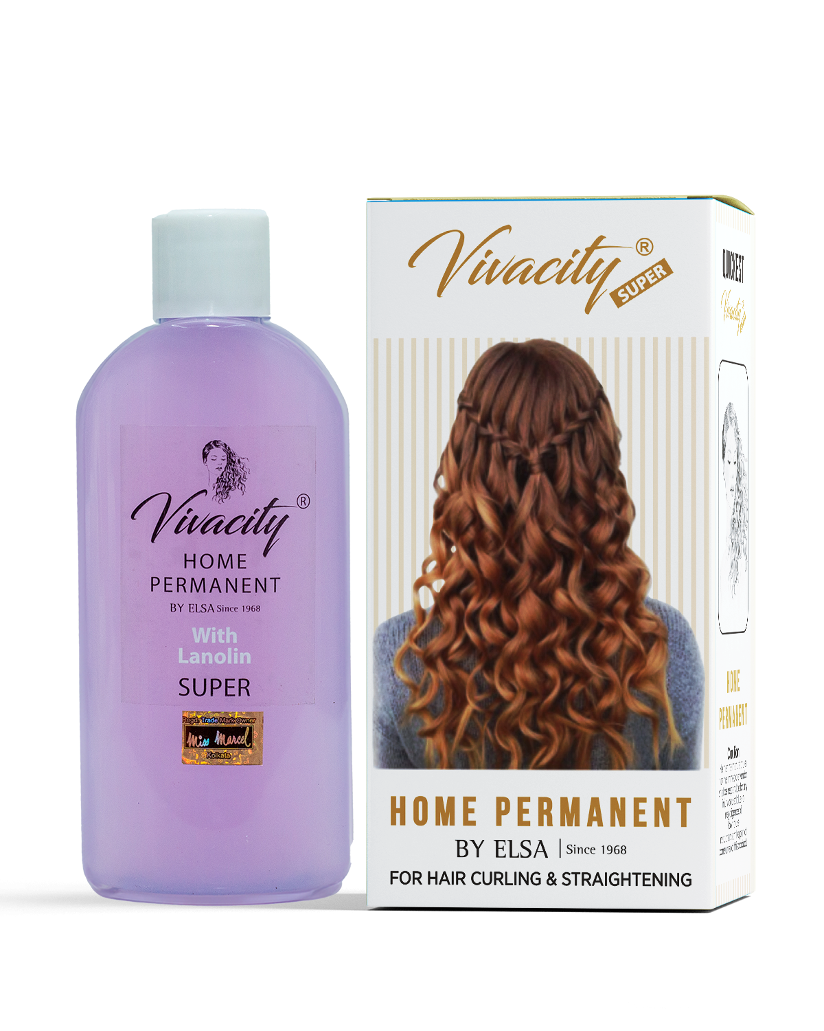 Vivacity Home Permanent - hair perming lotion for permanent hair curling and straightening with lanoline for smooth finish- Professional's Choice